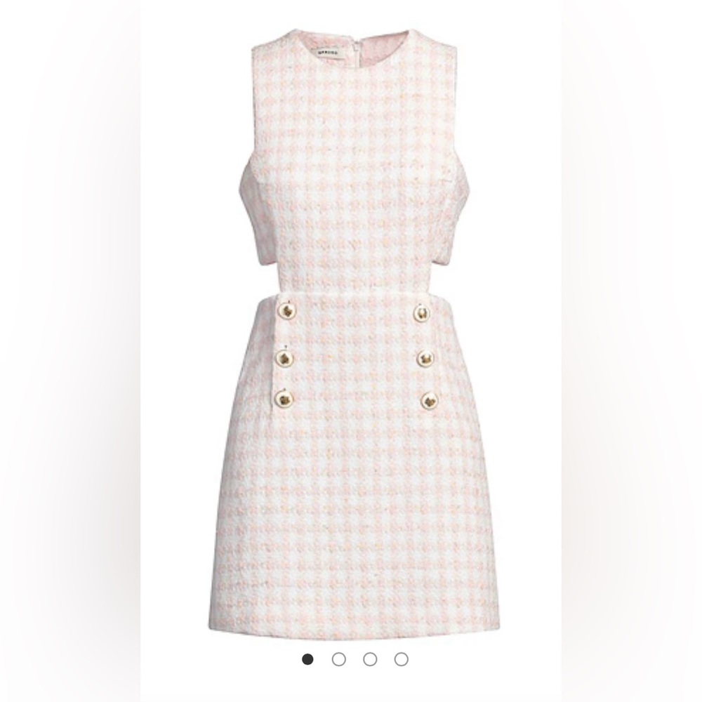 Sandro Pink and White Tweed Dress 6/38 - Picture 2 of 9